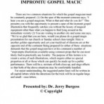 Impromtu Gospel Magic – PDF